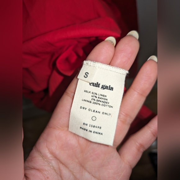 15. NWT CULT GAIA DUA LINEN-BLEND MAXI DRESS - Picture 9 of 10